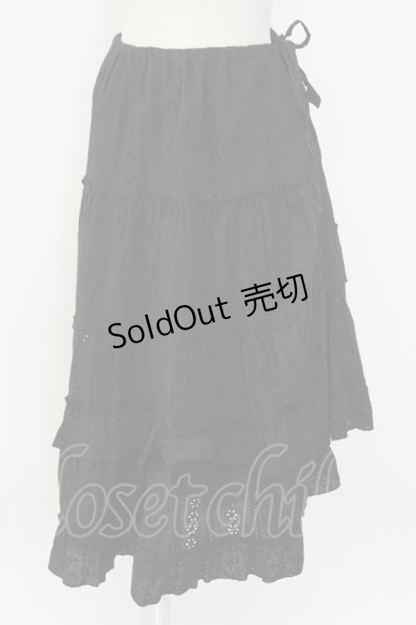 画像1: axes femme / レース切り替えスカート  黒 T-25-12-18-034-AX-SK-SA-ZT436 (1)