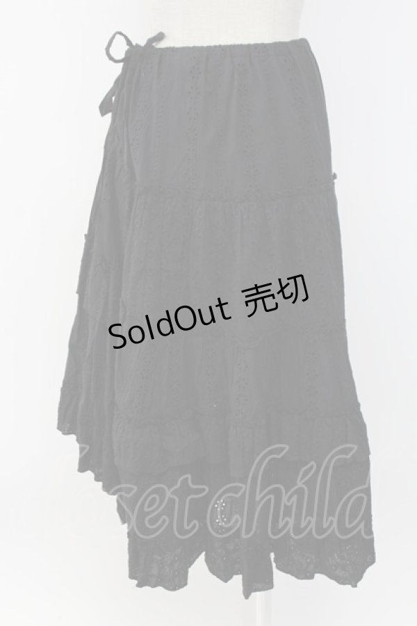 画像2: axes femme / レース切り替えスカート  黒 T-25-12-18-034-AX-SK-SA-ZT436 (2)