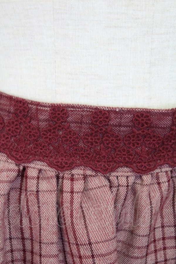 画像3: axes femme / 裾切替イレヘムスカート  ボルドー T-25-12-18-035-AX-SK-SA-ZT (3)