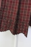 画像5: axes femme / ウエストベルトチェックプリーツ変形スカート  ボルドー T-25-12-18-036-AX-SK-SA-ZT (5)