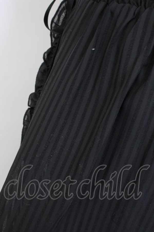 画像3: Amavel / サイド編み下げストライプパンツ  黒 T-25-12-18-037-CA-PA-SA-ZT (3)