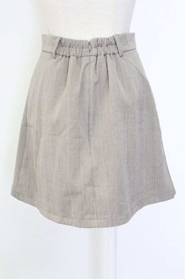 画像2: Ank Rouge / グレンチェック&ポケットスカート  ブラウン T-25-12-18-038-CA-SK-SA-ZT (2)