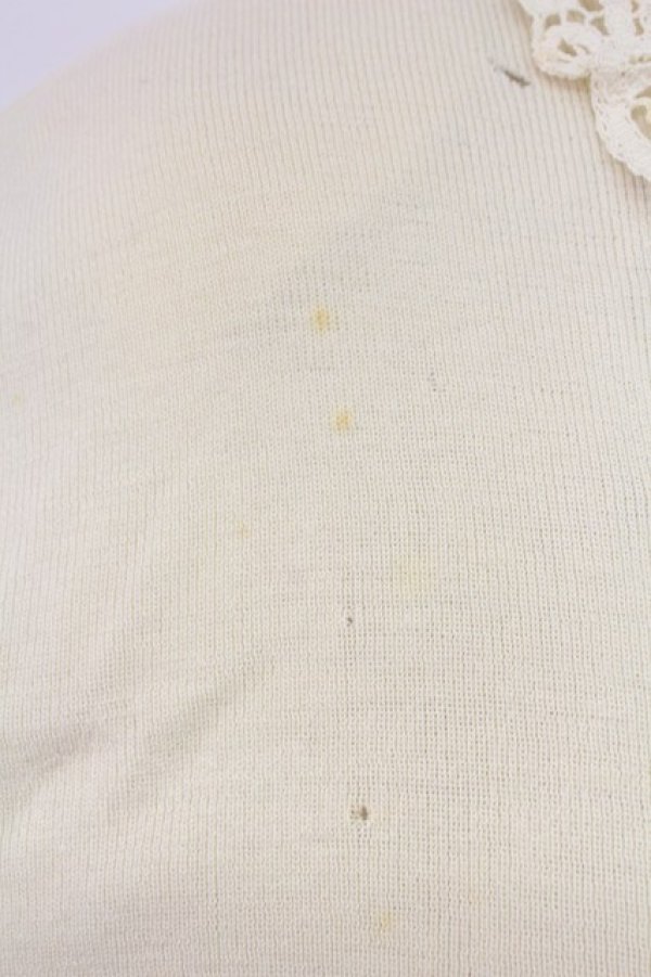 画像4: PINK HOUSE / レース襟&ニットリボン付きパールボタンカーディガン  アイボリー T-25-12-18-039-LO-TO-SA-ZT (4)