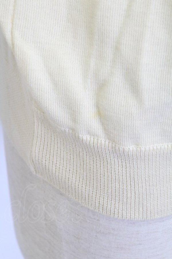 画像7: PINK HOUSE / レース襟&ニットリボン付きパールボタンカーディガン  アイボリー T-25-12-18-039-LO-TO-SA-ZT (7)