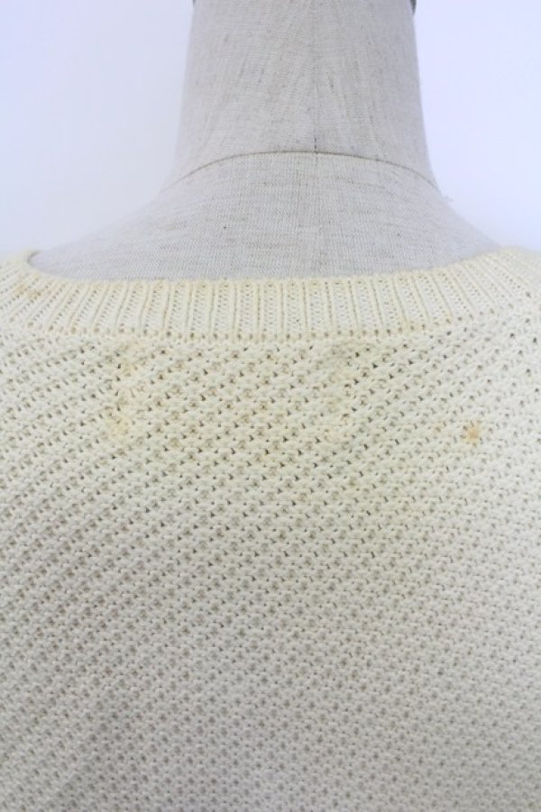 画像3: PINK HOUSE / 苺ニットモチーフ付きVネックカーディガン  アイボリー T-25-12-18-040-LO-TO-SA-ZT (3)