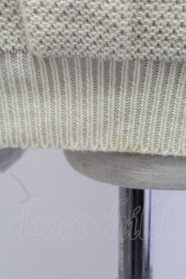 画像9: PINK HOUSE / 苺ニットモチーフ付きVネックカーディガン  アイボリー T-25-12-18-040-LO-TO-SA-ZT (9)