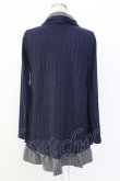画像2: axes femme / カーディガン重ね着風フリルシャツ M ネイビー×グレー T-25-12-18-005-AX-BL-SA-ZT (2)