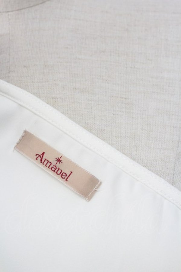 画像6: Amavel / ストライプリボン襟ブラウス  白Ｘ黒 T-25-12-18-008-CA-BL-SA-ZT (6)