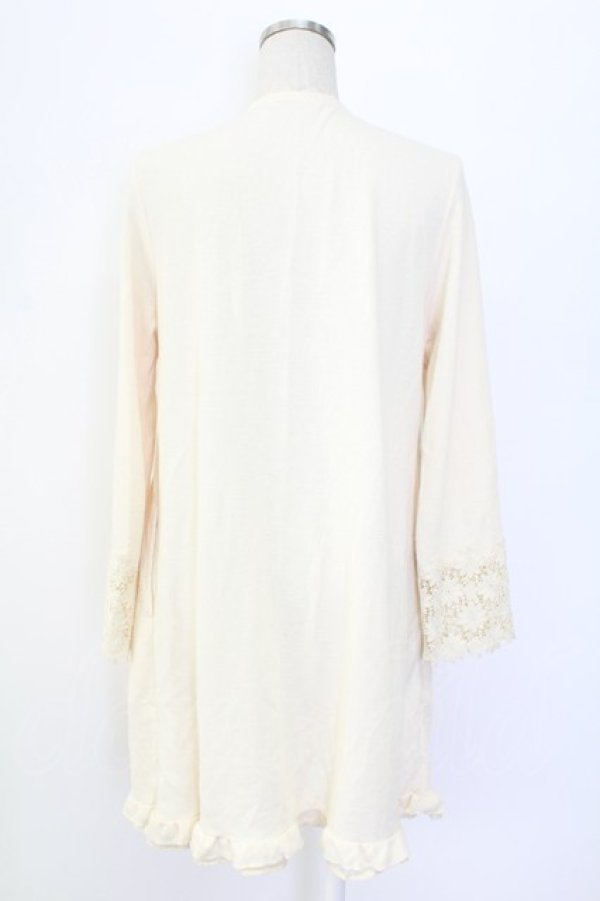 画像2: axes femme / 袖レースカーディガン M キナリ T-25-12-18-010-AX-TO-SA-ZT (2)