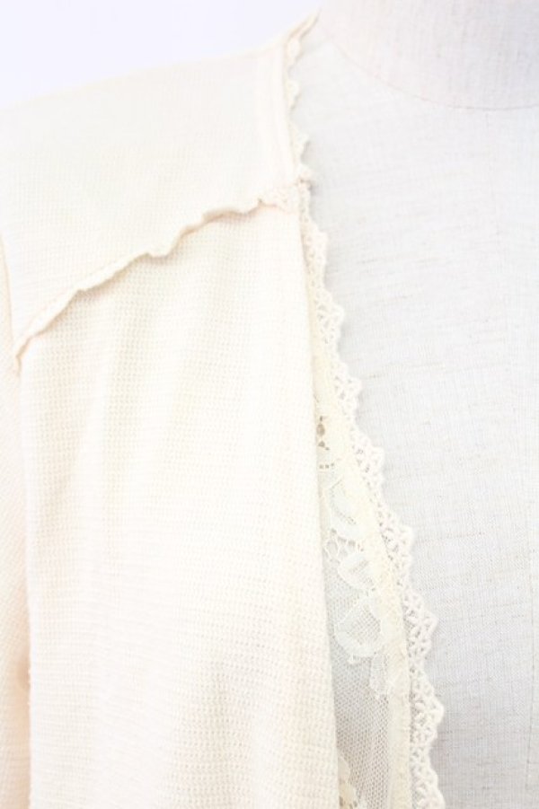 画像3: axes femme / 袖レースカーディガン M キナリ T-25-12-18-010-AX-TO-SA-ZT (3)