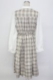 画像2: axes femme / チェックリボンドッキングワンピース F ベージュ T-25-12-18-013-AX-OP-SA-ZT (2)
