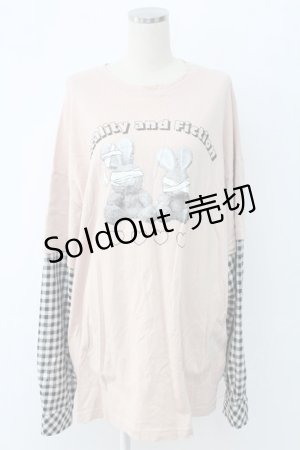 画像: Ank Rouge / Reality and Fictionカットワンピース  ピンクＸ黒白チェック T-25-12-18-016-CA-OP-SA-ZT