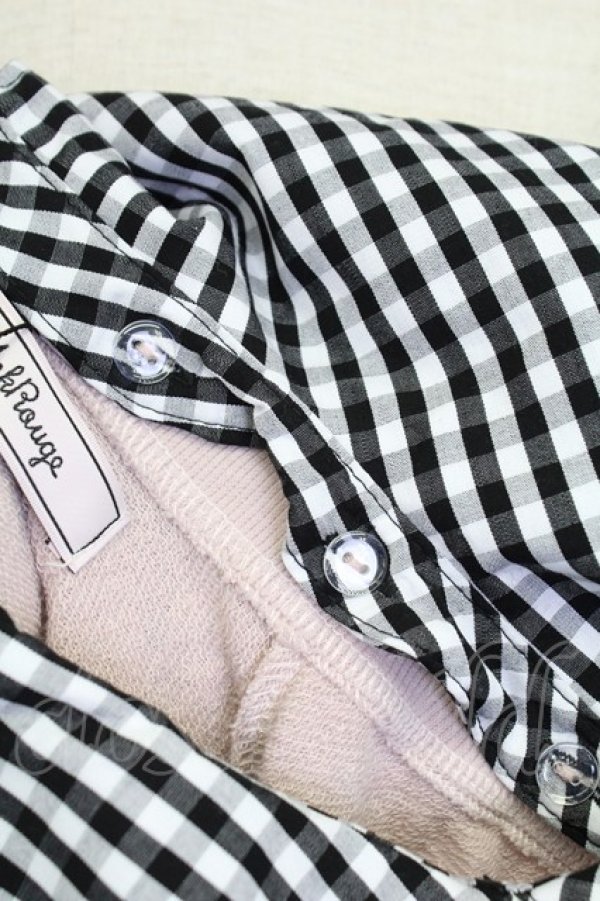 画像6: Ank Rouge / ギンガムチェックセーラー襟ダブルBEARカットワンピース  ピンクＸ T-25-12-18-017-CA-OP-SA-ZT (6)