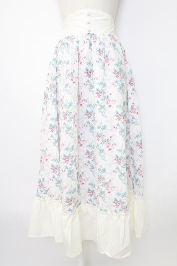 画像1: Kurumi Collaboration / グレイスフルコルセット風ロングスカート SS 白 T-25-12-19-001-0-SK-SA-ZT (1)