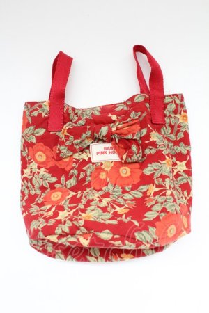 画像: BABY PINK HOUSE / ポピーptバケツバッグ  レッド T-25-12-19-039-0-BG-SA-ZT