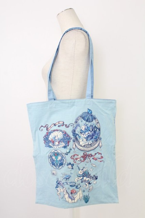 画像1: PINK HOUSE / ワンダー・ザ・シープリントバッグ  サックス T-25-12-19-040-LO-BG-SA-ZT (1)