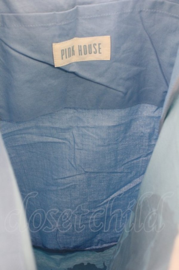 画像3: PINK HOUSE / ワンダー・ザ・シープリントバッグ  サックス T-25-12-19-040-LO-BG-SA-ZT (3)