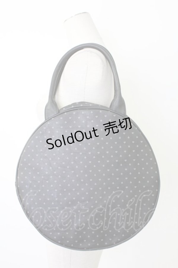 画像2: SWIMMER / クローバー柄丸型バッグ  黒ｘアイボリー T-25-12-19-043-EL-BG-SA-ZT (2)