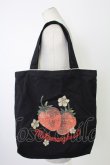 画像1: metamorphose / いちごptトートバッグ  ブラック T-25-12-19-044-ME-BG-SA-ZT (1)