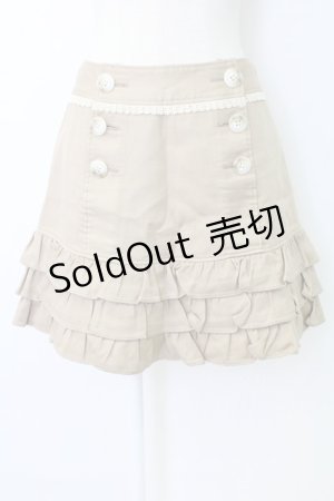 画像: Emily Temple cute / リボンアップリケスカート ブラウン  T-25-12-19-005-ET-SK-SA-ZT