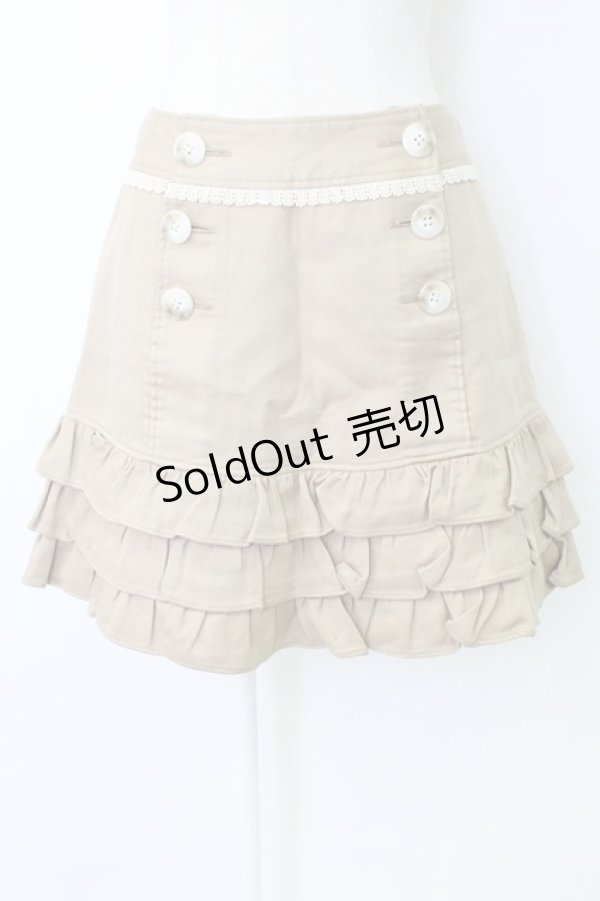 画像1: Emily Temple cute / リボンアップリケスカート ブラウン  T-25-12-19-005-ET-SK-SA-ZT (1)