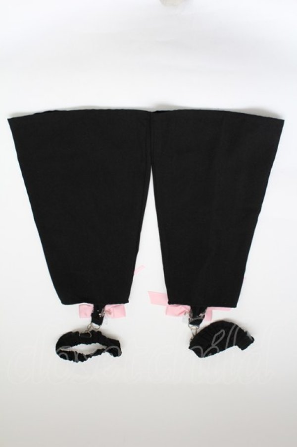 画像2: ACDC RAG / おてあてレッグウォーマー  黒Ｘピンク T-25-12-19-046-PU-ZA-SA-ZT (2)