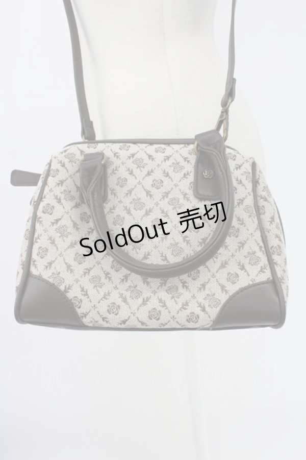 画像2: axes femme / モノグラム柄ミニボストン  ダークブラウン T-25-12-19-047-AX-BG-SA-ZT (2)