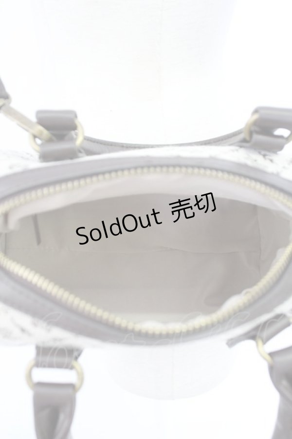 画像3: axes femme / モノグラム柄ミニボストン  ダークブラウン T-25-12-19-047-AX-BG-SA-ZT (3)