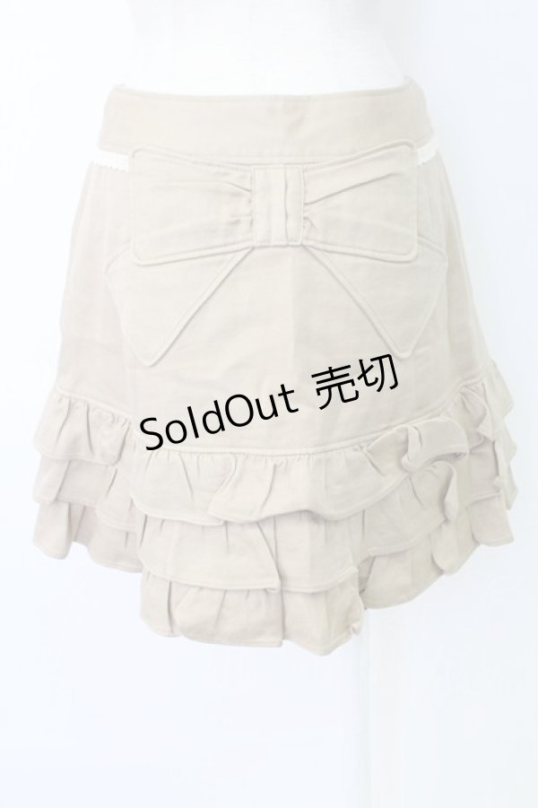 画像2: Emily Temple cute / リボンアップリケスカート ブラウン  T-25-12-19-005-ET-SK-SA-ZT (2)