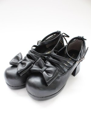 画像: ATELIER PIERROT / Allure Lace-Up Pumps L 黒 T-25-12-19-051-EL-SH-SA-ZT