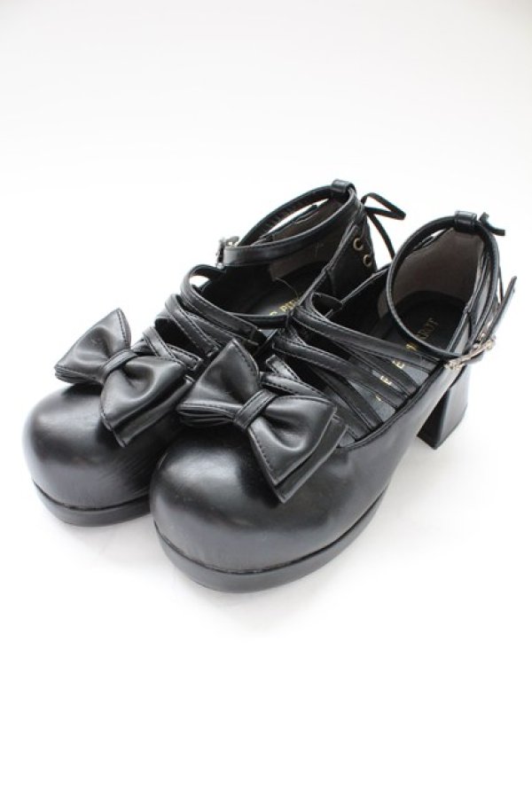 画像1: ATELIER PIERROT / Allure Lace-Up Pumps L 黒 T-25-12-19-051-EL-SH-SA-ZT (1)