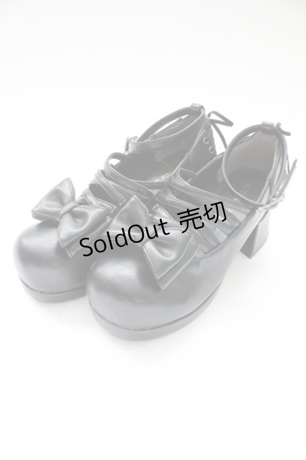 画像1: ATELIER PIERROT / Allure Lace-Up Pumps L 黒 T-25-12-19-051-EL-SH-SA-ZT (1)