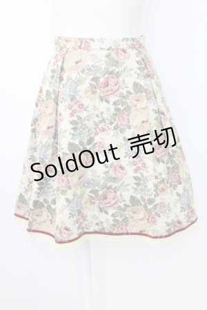 画像: Emily Temple cute / ゴブランスカート  アイボリーＸ赤Ｘピンク T-25-12-19-006-ET-SK-SA-ZT