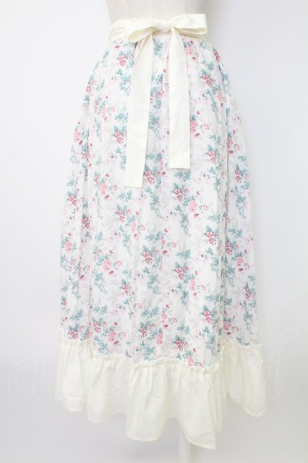 画像2: Kurumi Collaboration / グレイスフルコルセット風ロングスカート SS 白 T-25-12-19-001-0-SK-SA-ZT (2)