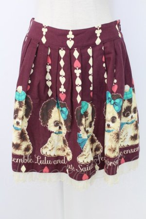 画像: Emily Temple cute / パピープリントスカート  パープル T-25-12-19-011-ET-SK-SA-ZT