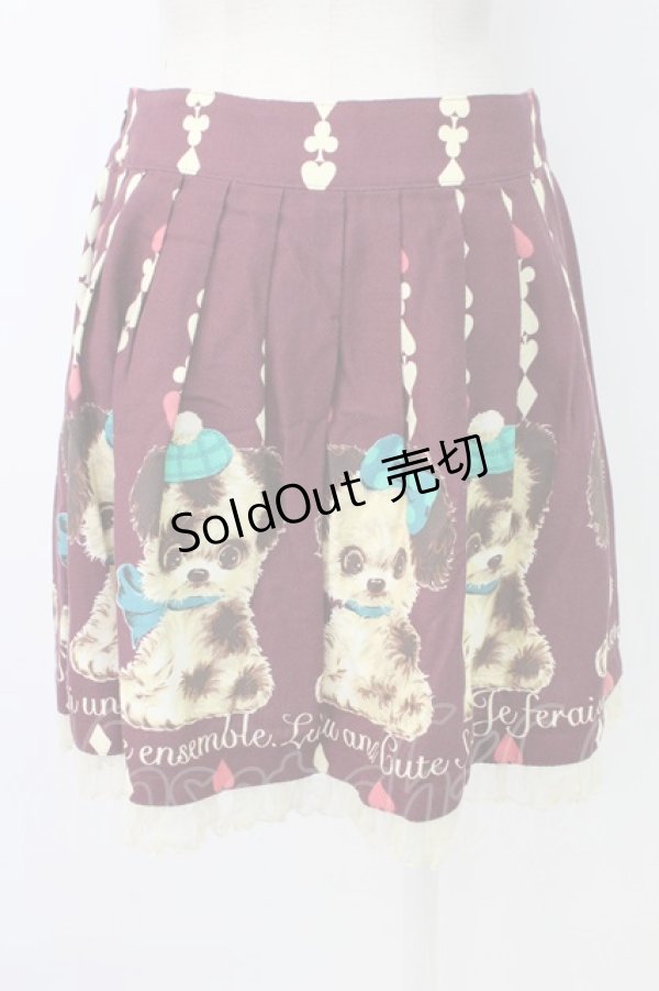 画像2: Emily Temple cute / パピープリントスカート  パープル T-25-12-19-011-ET-SK-SA-ZT527 (2)