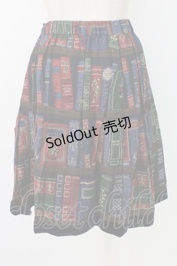 画像2: Jane Marple / Jane's bookcaseドレススカート  ネイビー T-25-12-19-012-JM-SK-SA-ZT (2)