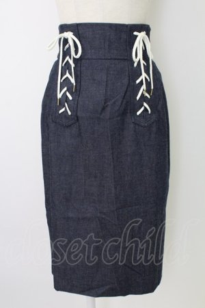 画像: MILK / レースアップタイトスカート  デニム T-25-12-19-013-ML-SK-SA-ZT