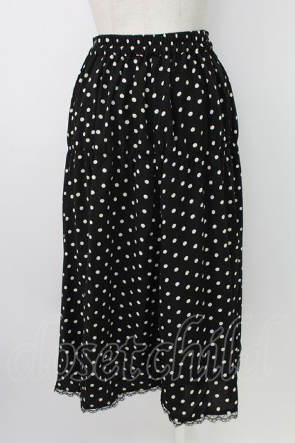 画像2: LODISPOTTO / ドットリボンスカート  黒Ｘ白 T-25-12-19-015-LO-SK-SA-ZT (2)