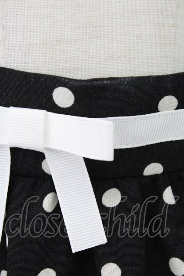 画像3: LODISPOTTO / ドットリボンスカート  黒Ｘ白 T-25-12-19-015-LO-SK-SA-ZT (3)