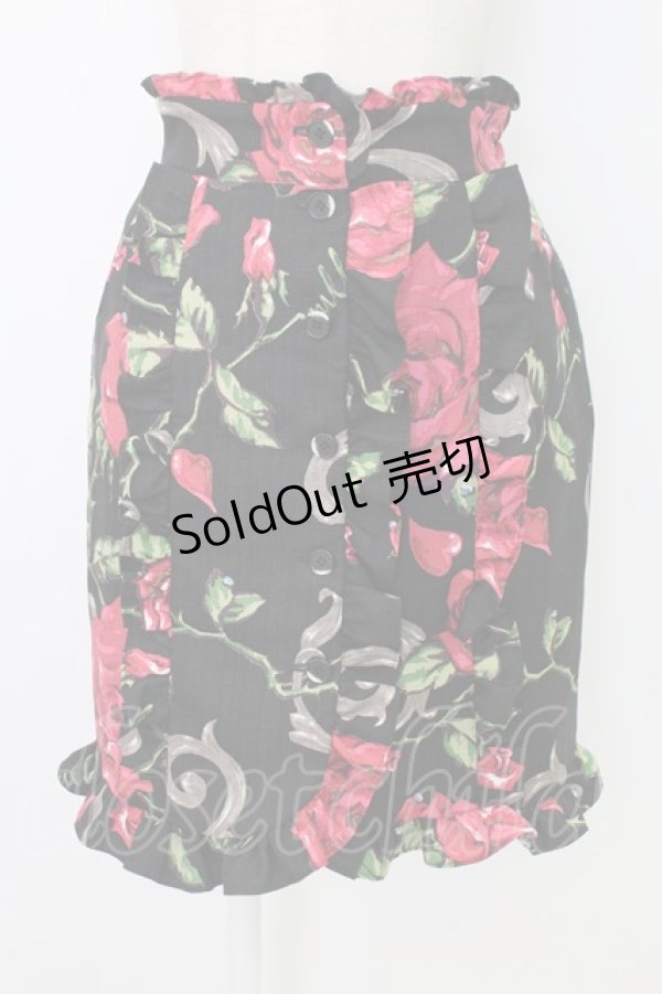 画像1: MILK / ロージーローズタイトスカート  ブラック T-25-12-19-018-ML-SK-SA-ZT (1)