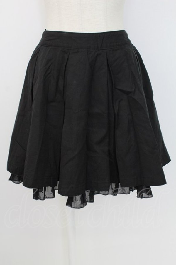 画像1: Emily Temple cute / リボン段スカート  ブラック T-25-12-19-019-ET-SK-SA-ZT (1)