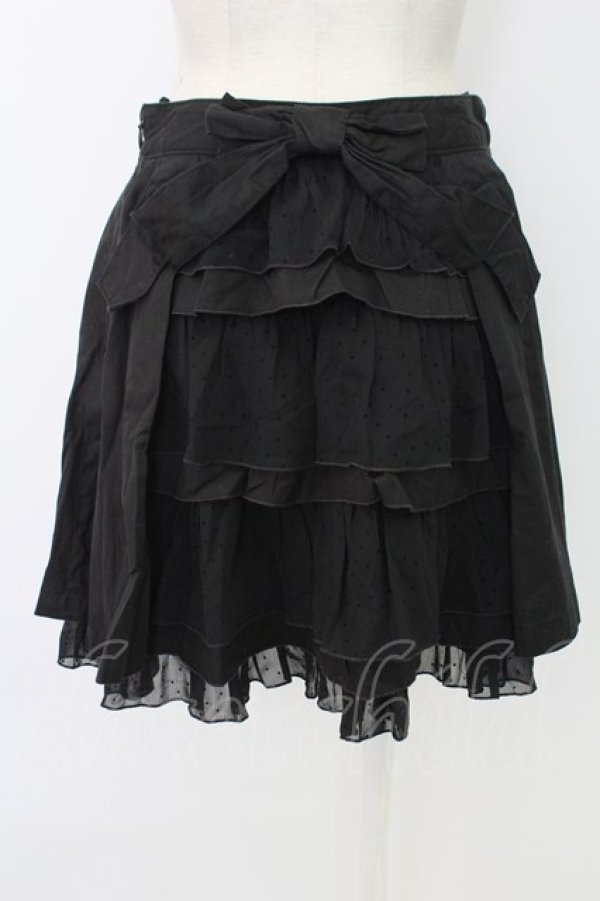 画像2: Emily Temple cute / リボン段スカート  ブラック T-25-12-19-019-ET-SK-SA-ZT (2)