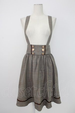 画像: Amavel / 配色ライン入りBACKリボンジャンスカ  ブラウン T-25-12-19-021-CA-OP-SA-ZT