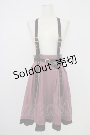 画像: Amavel / L'Ange Dechu ハーネススカート  ピンクＸ黒 T-25-12-19-022-CA-SK-SA-ZT