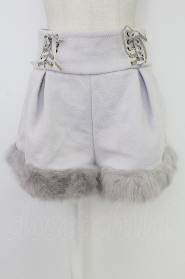 画像1: LIZ LISA / 裾ファーショートパンツ  グレー T-25-12-19-026-LO-PA-SA-ZT (1)