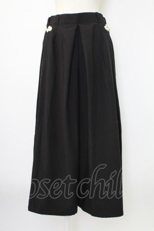 画像: Spider Lily / チャイナパンツ  黒ｘ白 T-25-12-19-032-0-PA-SA-ZT