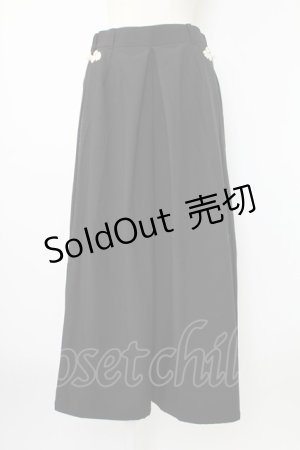 画像: Spider Lily / チャイナパンツ  黒ｘ白 T-25-12-19-032-0-PA-SA-ZT528