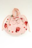 画像1: BABY PINK HOUSE / チェリージャムpt巾着ポーチ  ピンク T-25-12-19-034-0-BG-SA-ZT (1)