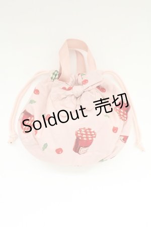 画像: BABY PINK HOUSE / チェリージャムpt巾着ポーチ  ピンク T-25-12-19-034-0-BG-SA-ZTK024